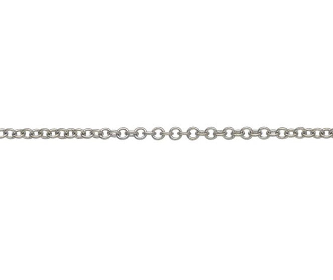 9ct White Gold Trace Chain 20"