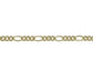 9ct Yellow Gold Fetter & Figaro Chain 20"