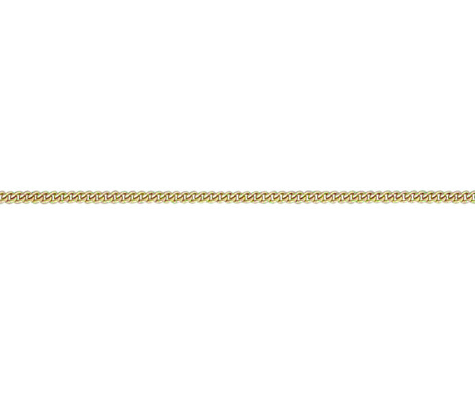9ct Yellow Gold Solid Round Curb Chain 22"