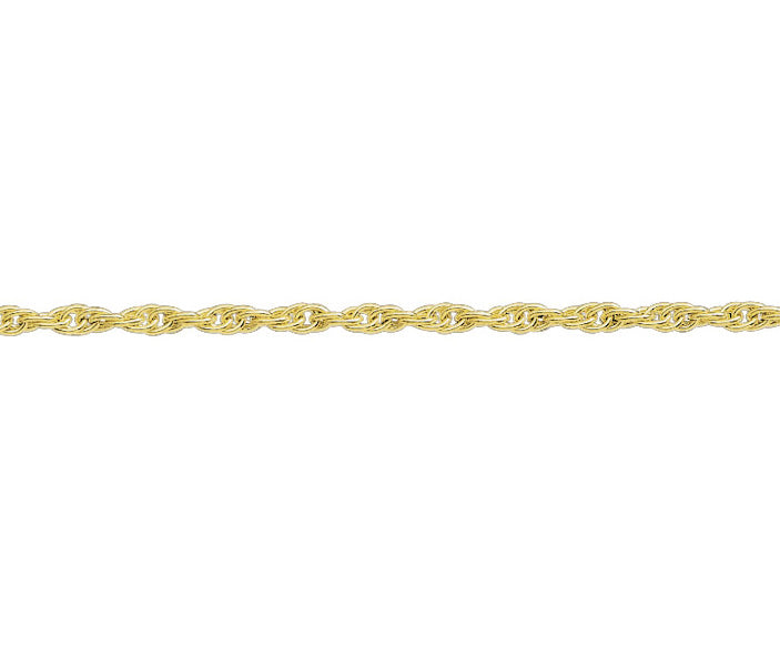 9ct Yellow Gold Twisted Prince of Wales Chain 22"
