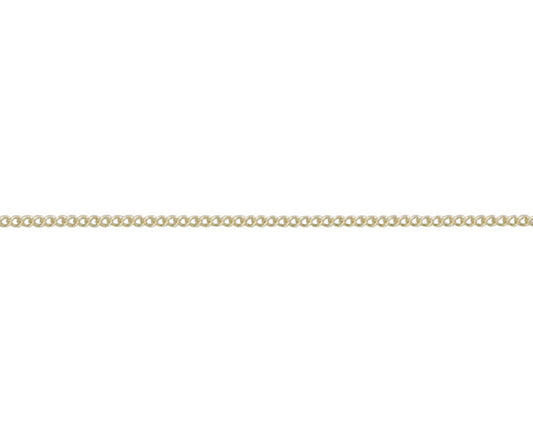18ct Yellow Gold Round Solid Curb Chain 20"