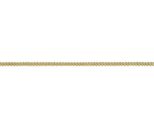 18ct Yellow Gold Solid Curb Chain 18"