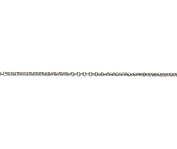 18ct White Gold Trace Chain 18"