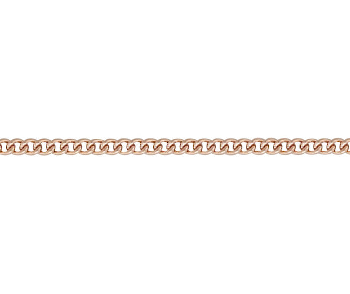 9ct Rose Gold Curb Chain 18"