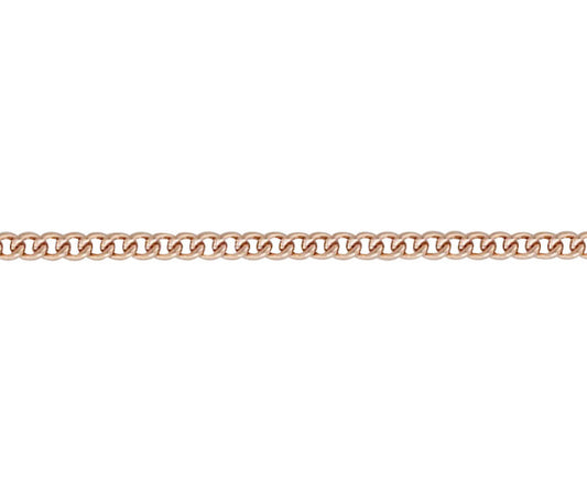 9ct Rose Gold Curb Chain 20"