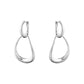 Georg Jensen Offspring Interlocking Sterling Silver Drop Hoop Earrings 10012754