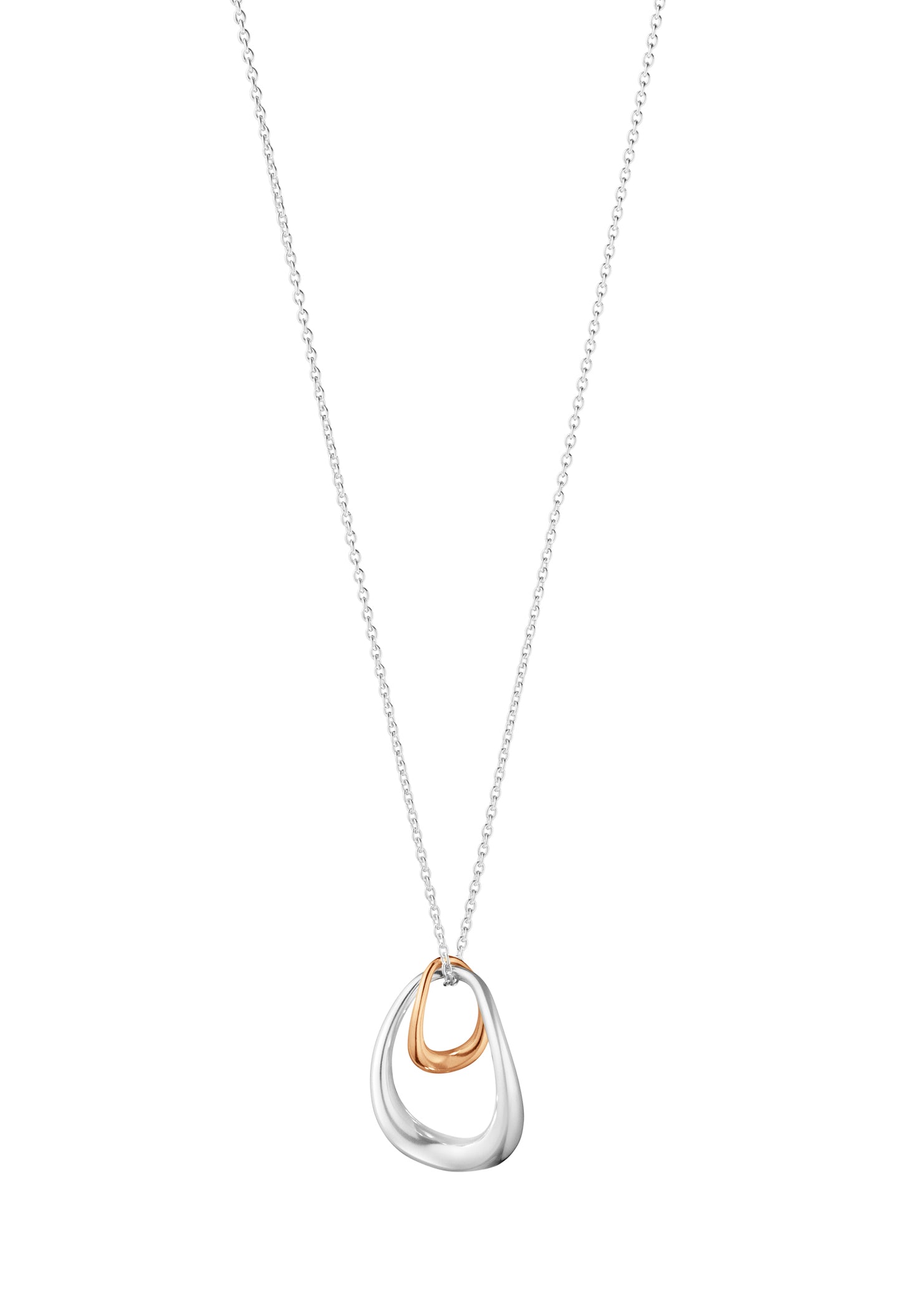 Georg Jensen Offspring Sterling Silver and Rose Gold Necklace 10012763