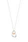 Georg Jensen Offspring Sterling Silver and Rose Gold Necklace 10012763