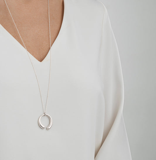 Georg Jensen Mercy Large Pendant and Chain 10015343