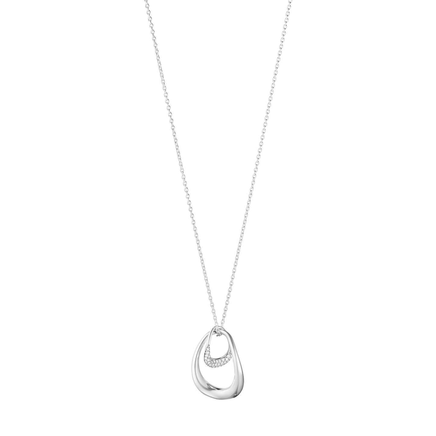 Georg Jensen Offspring 0.08ct Diamond Pendant and Chain 10015848