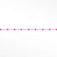 Sterling Silver Pink Enamel Permanent Bracelet