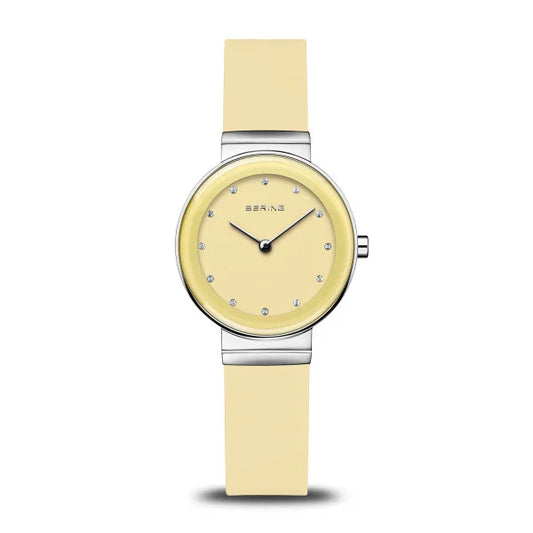 Bering Round Steel Classic Lemon Dial And Strap Watch 10129-600