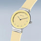 Bering Round Steel Classic Lemon Dial And Strap Watch 10129-600