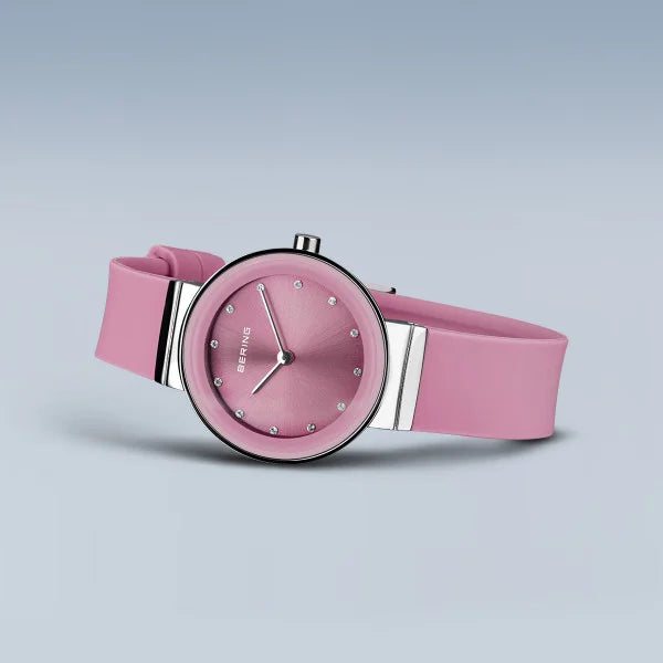 Bering Steel Case Classic Pastel Pink Dial Watch 10129-909