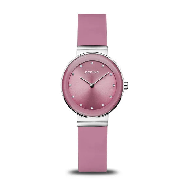 Bering Steel Case Classic Pastel Pink Dial Watch 10129-909