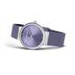 Bering Round Stainless Steel Lilac Grey Dial and Mesh Bracelet Watch