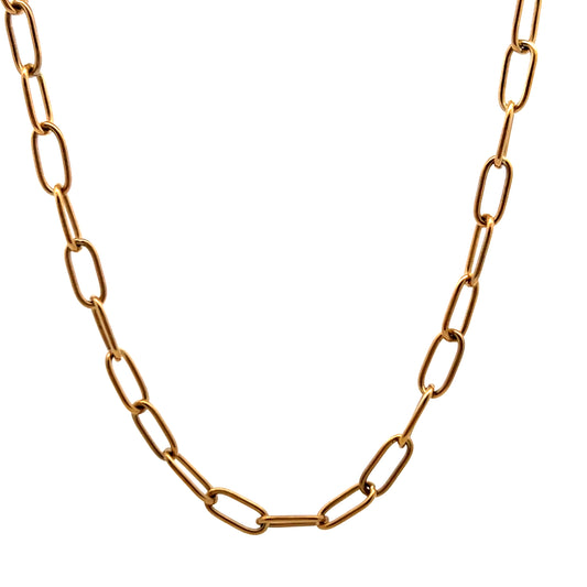 9ct Yellow Gold 18" Paperchain Oval Chain