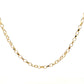 9ct Yellow Gold 20" Oval Diamond Cut Belcher Chain