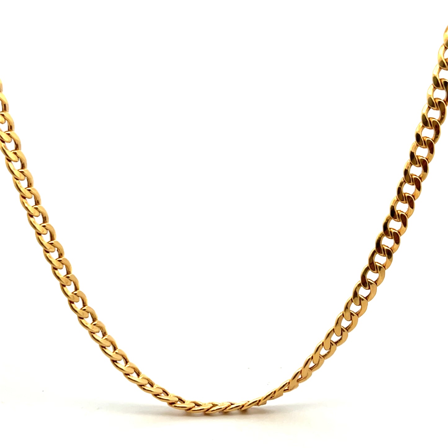 9ct Yellow Gold Semi Hollow 20" Curb Chain