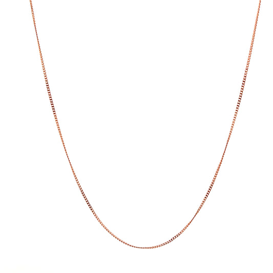 9ct Rose Gold 16-18" Adjustable Curb Chain