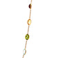 18ct Yellow Gold Amethyst Garnet Citrine Peridot and Blue Topaz Necklace 18"