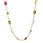 18ct Yellow Gold Amethyst Garnet Citrine Peridot and Blue Topaz Necklace 18"