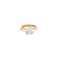 18ct Yellow Gold Laboratory Grown Diamond 1.51ct Pear Cut Three Claw Ring Size M