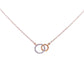 9ct Yellow Gold Diamond Double Circle Necklace