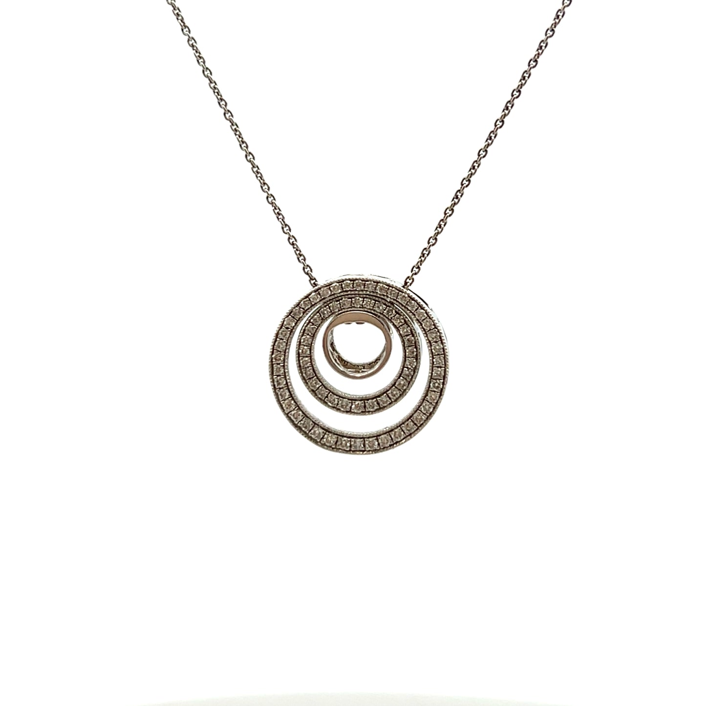 Platinum 0.33ct Diamond Circle Pendant