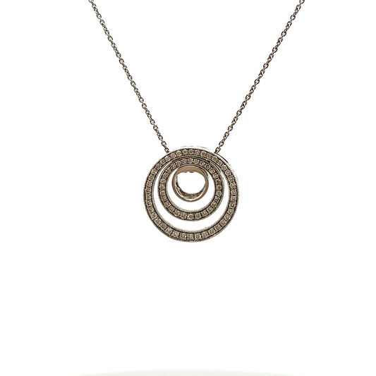 Platinum 0.33ct Diamond Circle Pendant