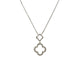 9ct White Gold Diamond Set Open Clover Pendant