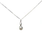 9ct White Gold 0.25ct Diamond Twist Necklace