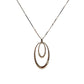 9ct White Gold Diamond Double Oval Necklace