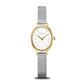 Bering Oval White Dial Two Colour Mesh Bracelet 11020-010