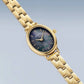 Bering Classic Yellow Gold Plated Dark Mother of Pearl Oval Face Bracelet Watch 11020-732