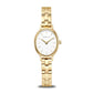 Bering Yellow Gold Plated Classic Oval White Dial Links Bracelet Watch 11020-734