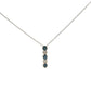9ct White Gold Oval Sapphire and Brilliant Cut Diamond Necklace