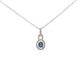 18ct White Gold Sapphire and Diamond Cluster Necklace