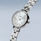 Bering Stainless Steel Bering Round White Dial Slim Link Bracelet Watch 11022-704