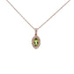 9ct Yellow Gold Peridot and Diamond Pendant and Chain