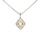 18ct White Gold Opal and Diamond Necklace