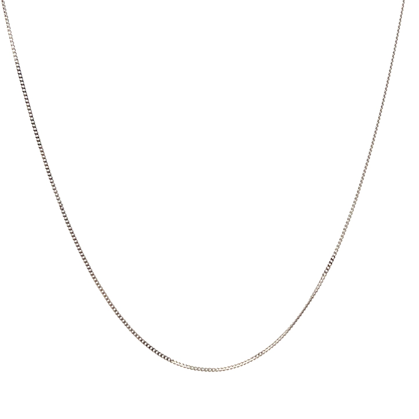 9ct White Gold 16-18" Adjustable Curb Chain