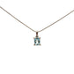 18ct White Gold Oval Aquamarine and Diamond Pendant