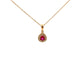 18ct Yellow Gold Ruby and Diamond Pendant