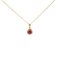 18ct Yellow Gold Ruby and Diamond Pendant