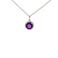 18ct White Gold Amethyst And Diamond Pendant