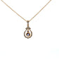 9ct Yellow Gold Tanzanite and Diamond Necklace