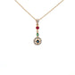 9ct Yellow Gold Sapphire Ruby Emerald and Diamond Necklace