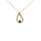 9ct Yellow Gold Emerald and Diamond Necklace