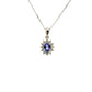 9ct White Gold Tanzanite and Diamond Pendant